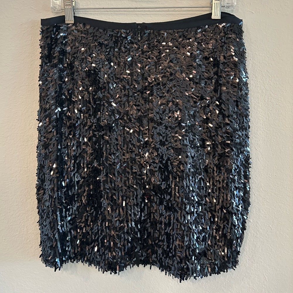 Ann Taylor Black Sequin Skirt